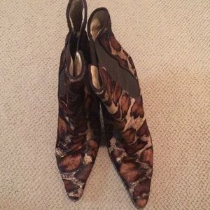 Animal print Manolo Blahnik boots